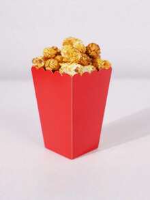 100/48/36/24/12PCS/1PCWhite Popcorn Boxes, 2 X 4.5 X 3 Inch Mini Popcorn Boxes For Movie Night DecorationsChristmas / Halloween - Red - View 10