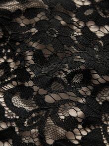 ZEYLAH WOMEN'S BLACK & WHITE WAIST CINCHED CROP SHORT SLEEVE MINI DRESS - Black and White - View 6