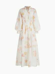 ZEYLAH 花卉印花轻盈连衣裙 - 杏色 - 查看 3