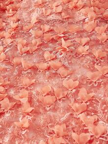 ZEYLAH 贴花花卉刺绣连衣裙 - 橘色 - 查看 5