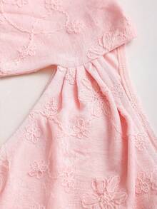 Sweetra Áo kiểu nữ màu hồng lãng mạn bằng vải chiffon, cổ yếm, hở lưng, mềm mại và thoáng mát, thích hợp cho mùa hè đi biển. - Hồng - Xem 6