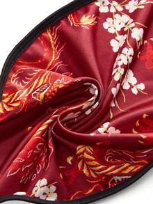 4pcs Sexy Printed Underwire Push-Up Hollow-Out Lingerie Set - Multicolor - View 9