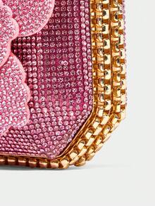 SHECARRY 女士晚宴包、手拿包、斜挎包，时尚、奢华、钻石、钻石花朵、闪亮、优雅、简约，适合鸡尾酒会、派对、舞会、俱乐部、约会、生日、晚宴、宴会等场合。 - 粉色 - 查看 7