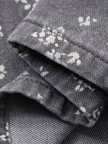 DAZY Women's V-Neck Floral Print Adjustable Strap Loose Fit Jumpsuit - Grey - View 7