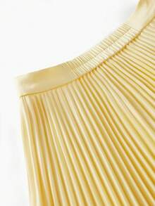 ZEYLAH 松紧腰褶饰飘逸裙,情人节,春夏 - 黃色 - 查看 5