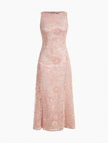ZEYLAH 亮片刺绣正式晚礼服 - 藕粉色 - 查看 1