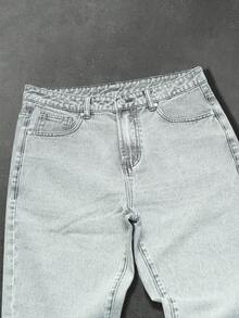 Manfinity LEGND Jeans de mezclilla gris lavado con diseño de micro-campana casual americano para caballero - Gris - Ver 5