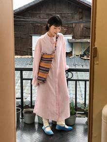 DAZY 女士水洗宽松长袖衬衫常规外套 - 淺粉色 - 查看 4