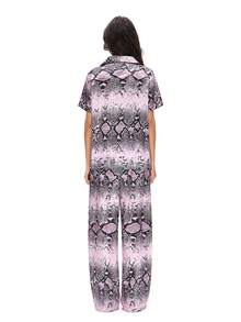 Rest Era 2026 New Style Women's Soft & Comfortable Pajama Set, Short Sleeve Shirt And Long Pants, Suitable For All Seasons Loungewear - Multicolor - View 2