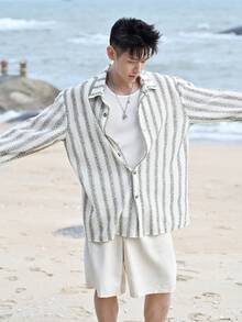 DAZY Men's Striped Long Sleeve Shirts, Spring/Summer - Multicolor - View 4