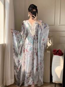 DAZY 女士飘逸宽松印花连衣裙 - 彩色 - 查看 5