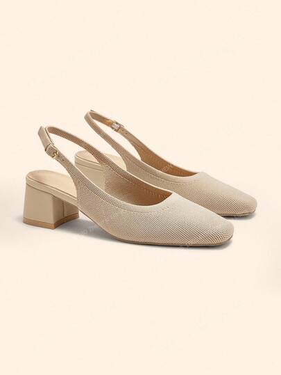 CUCCOO BASICS Women's Fashion Comfortable Breathable Backstrap Classic Low Heel Flats, Suitable For Commuting, Dating, Parties, Vacation And Various Occasions