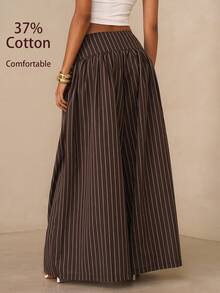 Glamine Women's Fashion Casual Versatile Street Style Wide Leg Sweatpants - Brown - View 1