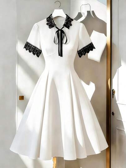 GlowEve CURVE 大码女式春夏碎花边优雅休闲连衣裙，适合通勤和度假