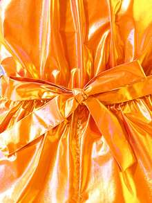 SHEIN Girls' Casual Holographic Laser Jumpsuit, Suitable For Outings And Dates - Multicolor - View 6