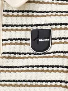 SHEIN Casuvi Kids Set de 2 piezas de top con media cremallera y pantalones cortos de tela acanalada para niño, versátil para verano, exterior, todas las ocasiones, simple y cómodo - Multicolor - Ver 7