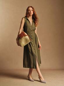 Rosivie Women's Pointed Toe Buckle Design Fashion High Heels For Daily Wear - Apricot - View 2