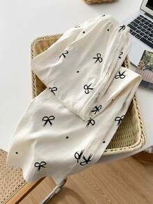 GlowEve Quần nữ dáng rộng, cạp chun in nơ, kiểu dáng thường ngày. - Nhiều màu - Xem 7