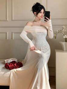 DAZY Women Midi Dresses - Beige - View 2