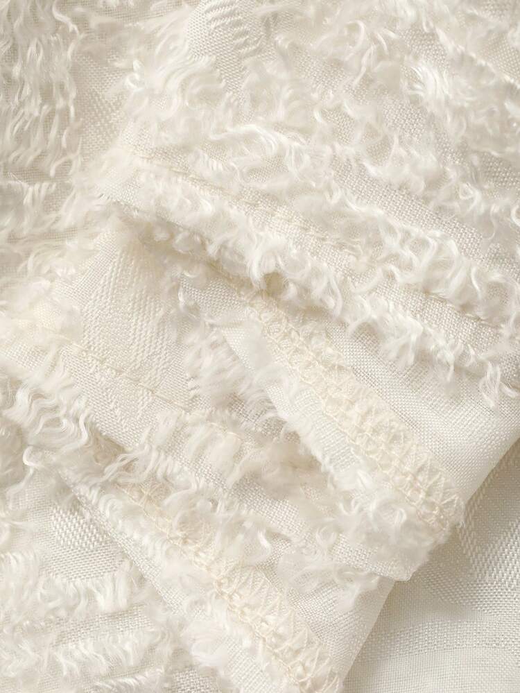 Women's Casual Solid Color Textured Collar Shirt And Wide Leg Pants 2 Pieces Set, Spring