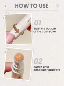 Complexion Boost Color Correcting Concealer-Peach Brand Beauty Makeup Face Paint Cosmetic For Women Girls Perfect For Spring Summer Ideal For Y2K Fancy Fashion Suitable For Birthday Mother'S Day Gift Rave Party Ready Best Color - Peach - View 8