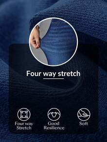 Flexra Women's Casual Washed High Waist Slim Fit Jeans - Blue - View 8