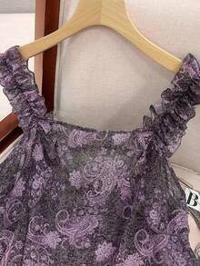 Franclia Plus Size Women Vintage Vacation Vibe Slimming Asymmetrical Hem Floral Print Camisole Tank Top, Odpowiedni na wiosnę, lato i jesień Uroczy Top Estetyczne Topy Top z nadrukiem Paisley Damskie Topy na lato Topy dla kobiet Letnie śliczne koronkowe topy na ramiączkach Najnowsze topy dla kobiet Nowości Dziewczęce topy dla kobiet - Wielokolorowe - Zobacz 4