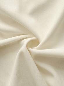 DreamSkyne Plus Size Women's Elegant Beige Summer Dress, Vintage V-Neck Short Sleeve Fitted Split Hem Luxury Wedding Dresses,Formal Office Lady Style - Beige - View 8