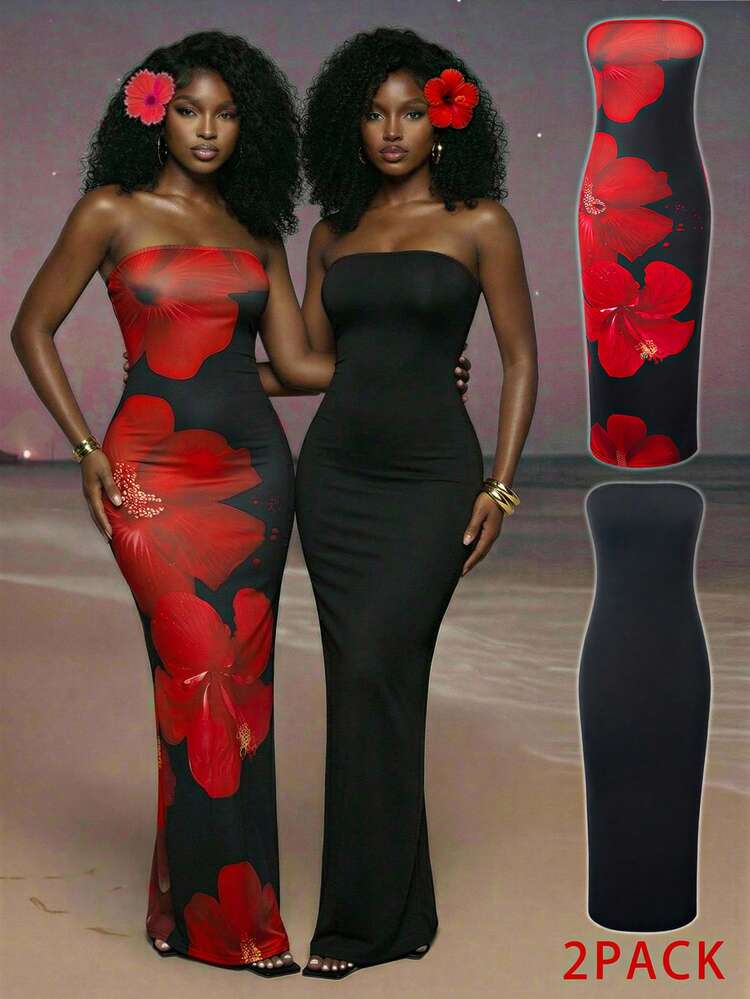 Teen GirlSweet Minimalist Style Dress, Soft Line Design, Comfortable Wear, Suitable For Campus, Daily And Outing Occasions, Spring - Multicolor - View 1