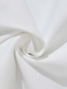 Franclia 女士春夏白色T恤，饰有串珠3D花卉图案，带帽花瓣袖，褶皱收腰设计，珍珠点缀。 - 白色 - 查看 8