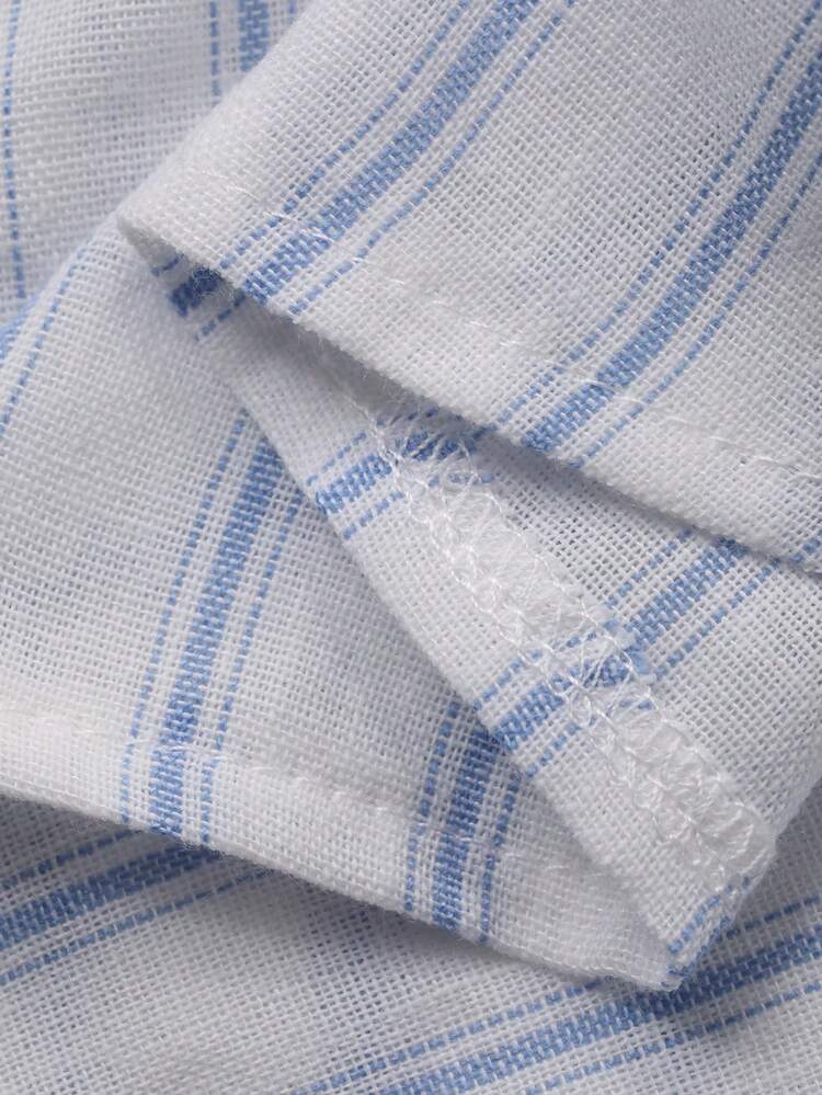 Men's Striped Long Sleeve Shirt, Spring