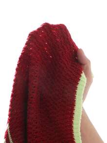 Manfinity Swimmode Men's Numeric Print Contrast Trim Drawstring Waist Casual Shorts - Red - View 4