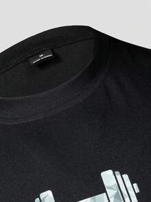 GymBeat Camiseta de tirantes deportiva con estampado de barra para hombres en verano - Negro - Ver 7