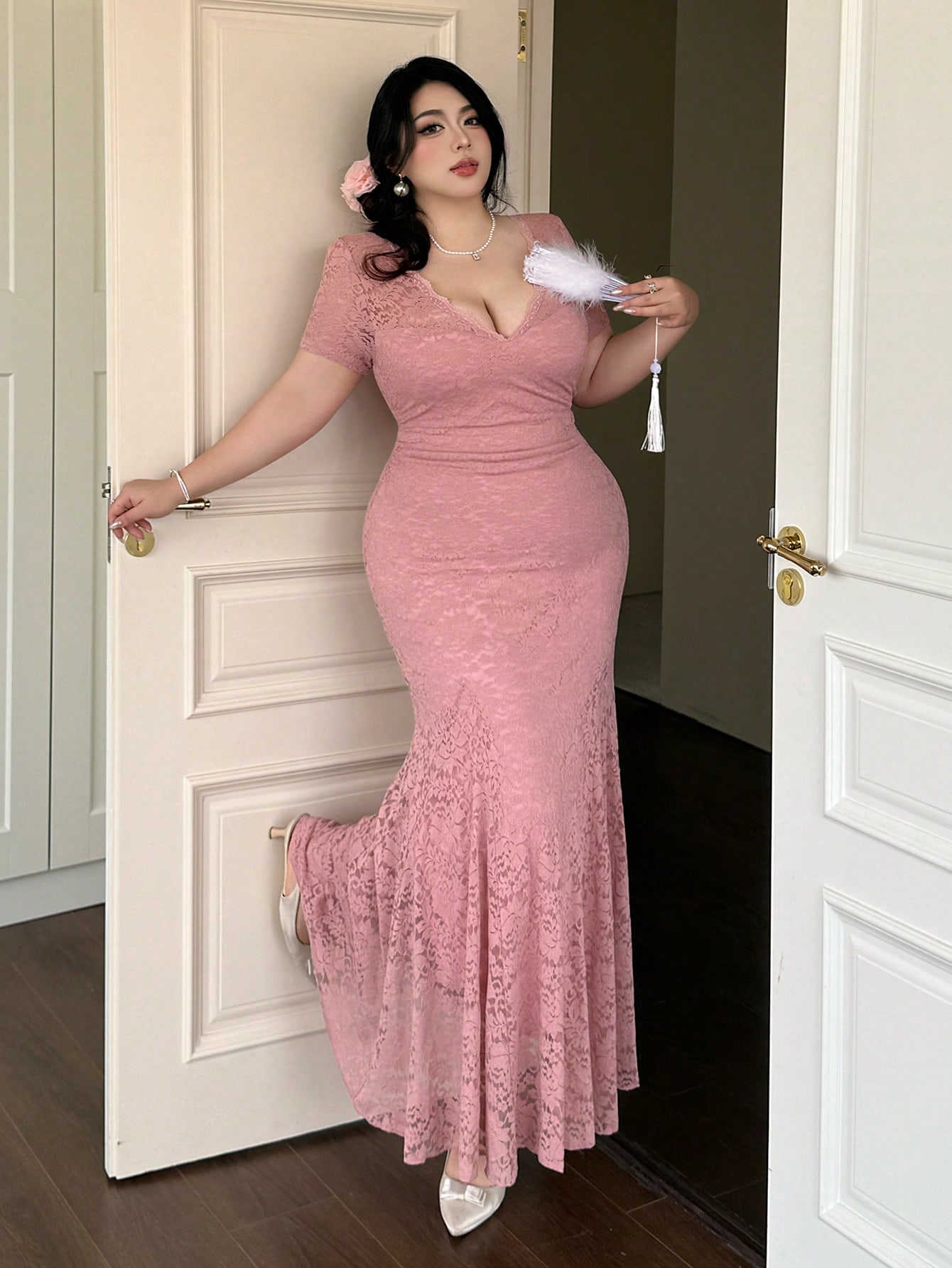 Vibekara فستان أنيق وحساس بأسلوب فرنسي للحفلات وال...