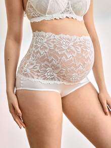 Ropa interior de maternidad elegante, de encaje, cómoda y de moda - Blanco - Ver 5