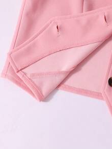 少女两件套，优雅吊带上衣搭配阔腿裤，通勤装，春秋季 - 粉色 - 查看 7