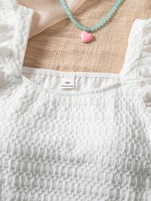 Summer Outfits Summer Tops Summer Outfits Tween Girls' Embroidered & Printed Casual Everyday  Squishy T-Shirt  Squishy - White - View 3