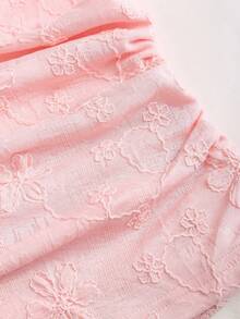 Sweetra Áo kiểu nữ màu hồng lãng mạn bằng vải chiffon, cổ yếm, hở lưng, mềm mại và thoáng mát, thích hợp cho mùa hè đi biển. - Hồng - Xem 7