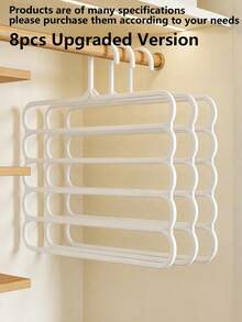 Estantería de almacenamiento para armario de 10 piezas/8 piezas/5 piezas/4 piezas/2 piezas/1 pieza, Estantería de plástico para bufandas de 5 niveles, Estantería para pantalones - Multicolor - Ver 12