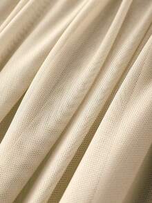 Franclia Chân váy dài chữ A bằng vải tuyn màu hồng nhạt với họa tiết hoa hồng và bướm cổ điển - Eo thoải mái, bồng bềnh và thanh lịch như chân váy nàng tiên. - Nhiều màu - Xem 4