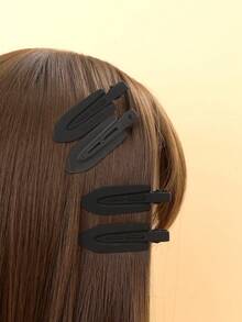 金属刘海发夹 U 型夹 化妆夹 6 件套，美发工具，美发产品及配件，适用于美发沙龙、美容院、旅行必备、返校季、旅行度假必备、女士发饰 - 黑色 - 查看 3