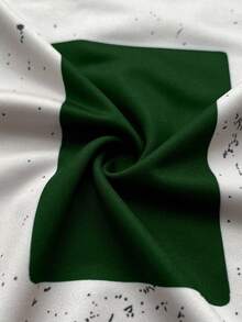 Maweii 大码休闲格子拼接数字印花T恤，秋季款 - 綠色 - 查看 9