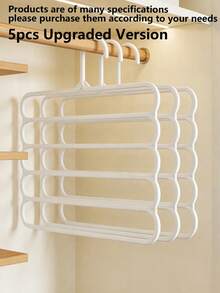 Estantería de almacenamiento para armario de 10 piezas/8 piezas/5 piezas/4 piezas/2 piezas/1 pieza, Estantería de plástico para bufandas de 5 niveles, Estantería para pantalones - Multicolor - Ver 7