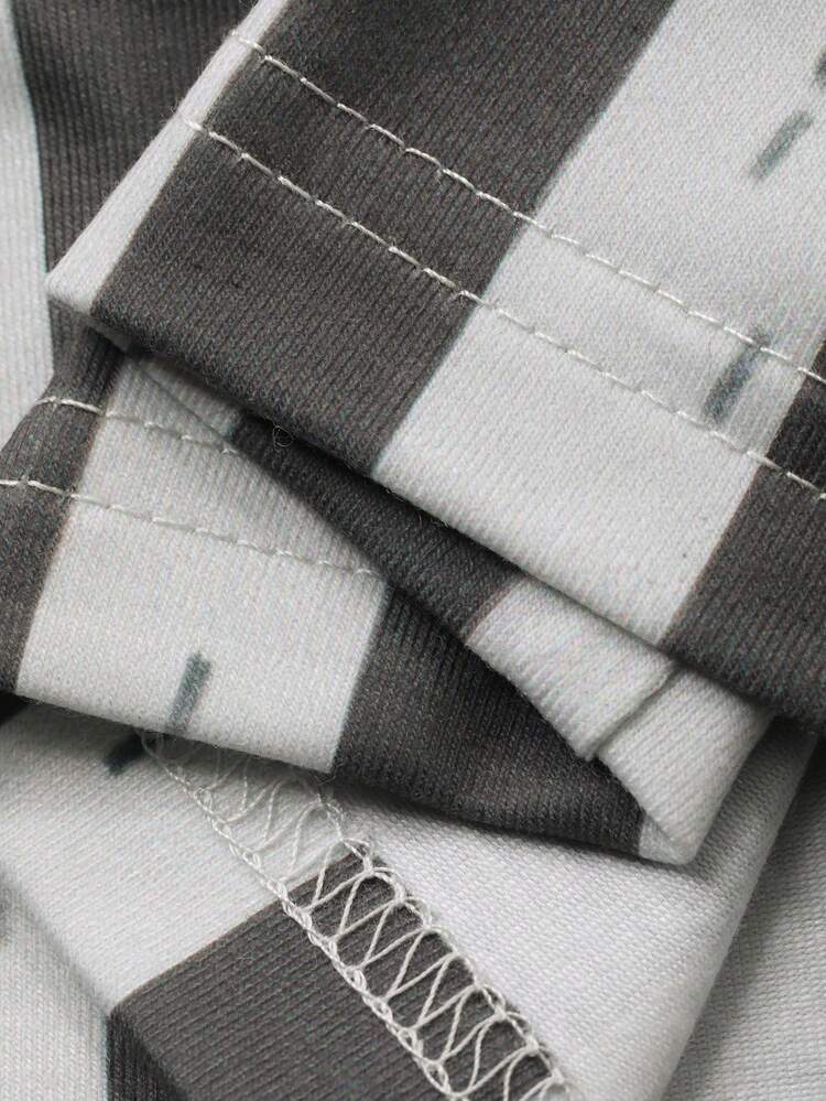 Multi-Color Short Sleeve Matching Pants Men's Pajama Set, Spring/Summer