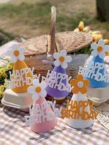 可折叠花朵生日帽 - 派对拍照道具、蛋糕装饰及场景布置 - 多色-5個顏色 - 查看 11