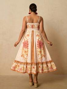 Travachic Đầm slip dáng suông in hoa dành cho nữ cỡ lớn, thích hợp cho kỳ nghỉ xuân hè, trang phục hè cho nữ, trang phục đi biển cho nữ, nữ, kỳ nghỉ xuân, trang phục đi xem hòa nhạc cho nữ, phong cách Boho, trang phục dự tiệc rave, kỳ nghỉ nhiệt đới, lễ hội, đầm hè lãng mạn cho nữ, đầm Boho cho nữ, đầm nhiệt đới cho nữ, đầm nữ đi nghỉ mát, đầm nữ hàng mới về - trái cam - Xem 2