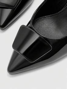 CUCCOO BIZCHIC Talons hauts à bride arrière pointus, sandales à talons aiguilles pour femmes, chaussures fines, tenue extérieure élégante et à la mode, boutons brillants, chaussures de travail quotidiennes, talons hauts pointus  enrobé bordeaux, chaussures à talons aiguilles à bride arrière, chaussures de printemps - Noir - Voir 8