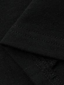 DAZY 男士黑色松紧腰长裤，春夏款 - 黑色 - 查看 6