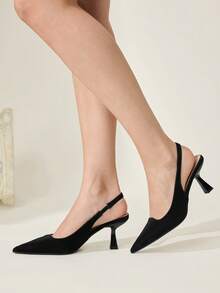 CUCCOO CHICEST Giày nữ kiểu Trung Quốc cổ điển mũi nhọn gót thấp vừa phải, thanh lịch, đơn giản và trang nhã, thích hợp đi làm, hẹn hò hoặc dự các dịp trang trọng. - màu đen - Xem 8