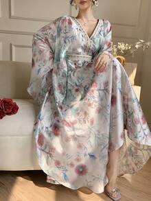 DAZY 女士飘逸宽松印花连衣裙 - 彩色 - 查看 2